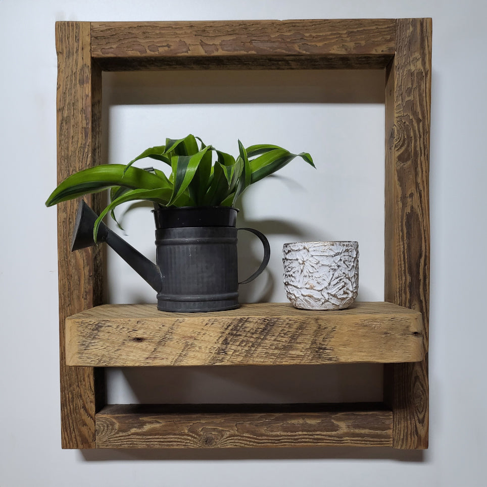 Framed Wall Shelf - Natural Finish