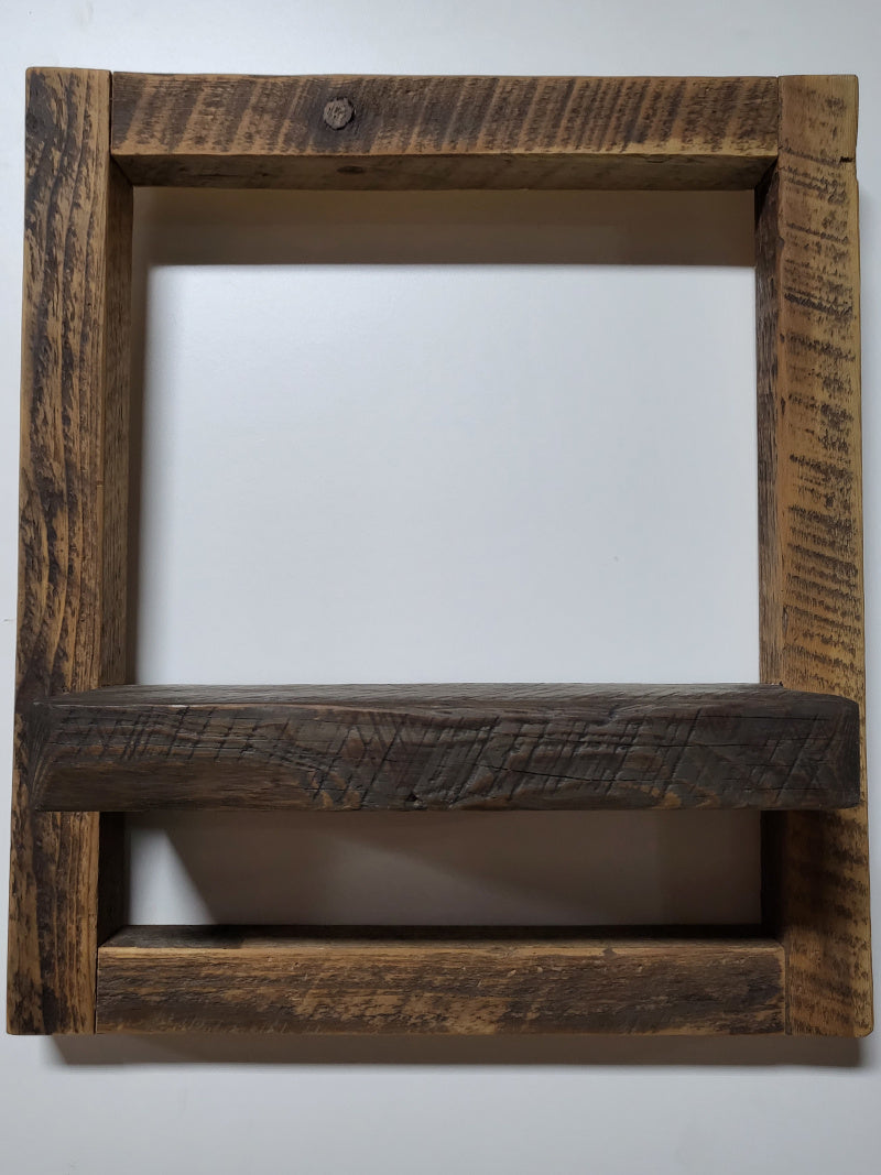 Framed Wall Shelf - Walnut Finish