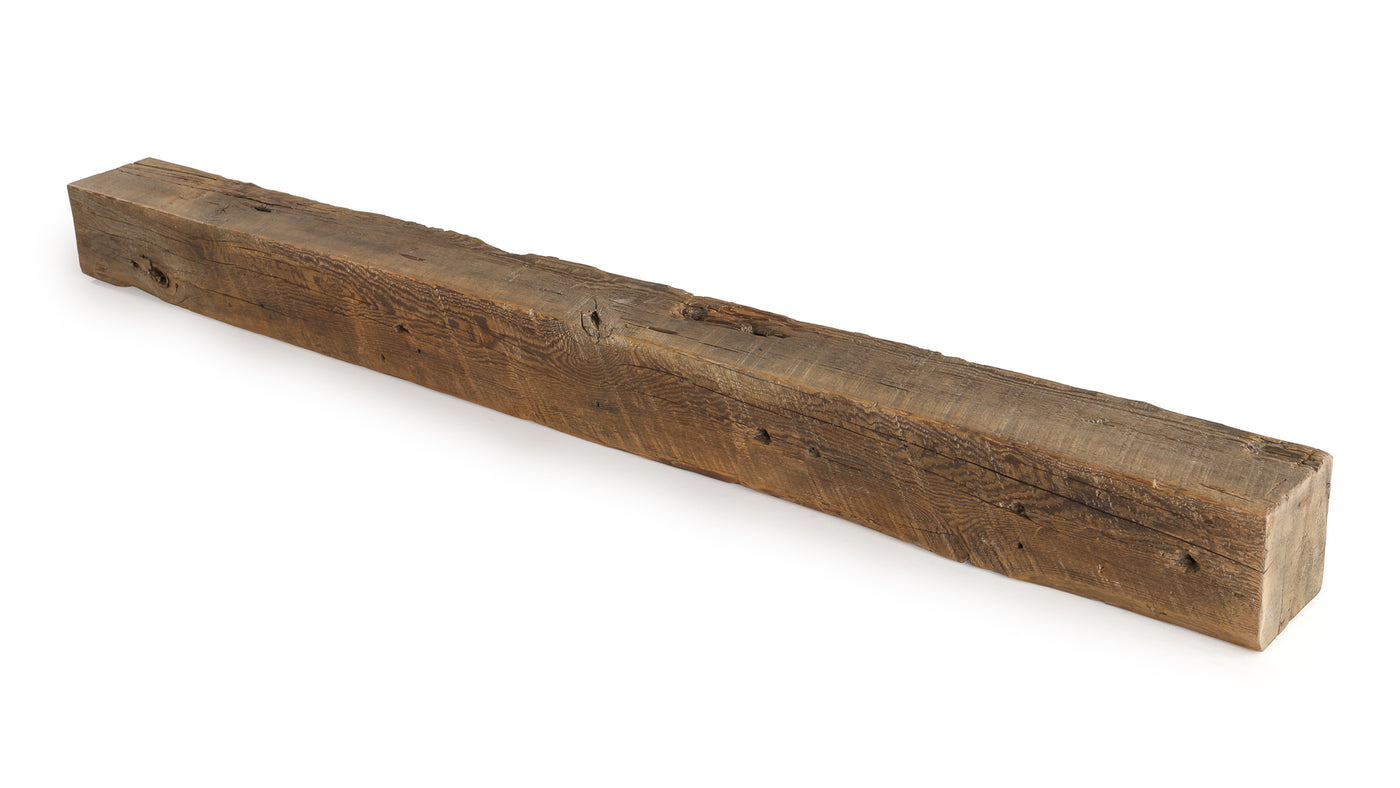 Reclaimed Wood Mantel 72"L- 5 3/4"D x 5 3/4"H
