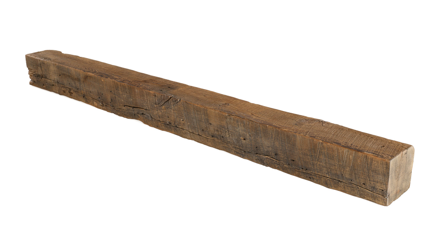 Reclaimed Wood Mantel 72"L- 5 3/4"D x 5 3/4"H