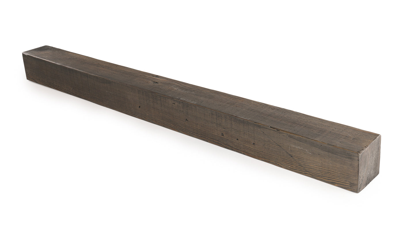 Reclaimed Wood Mantel 72"L- 6 1/2"D x 6 1/2"H